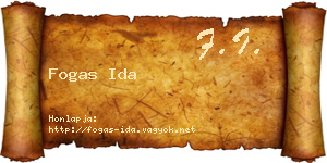 Fogas Ida névjegykártya